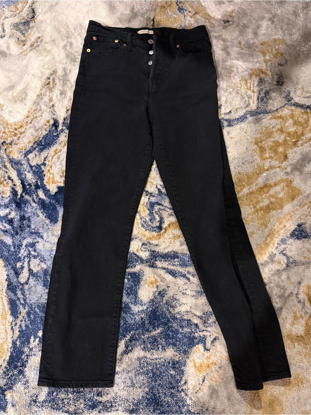Levi’s wedgie high waist straight jeans 26 x 28 black - Picture 4 of 4